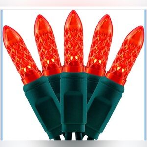 NWOT Christmas RED LED String Lights Commercial Grade M8 - 24 ft x 2